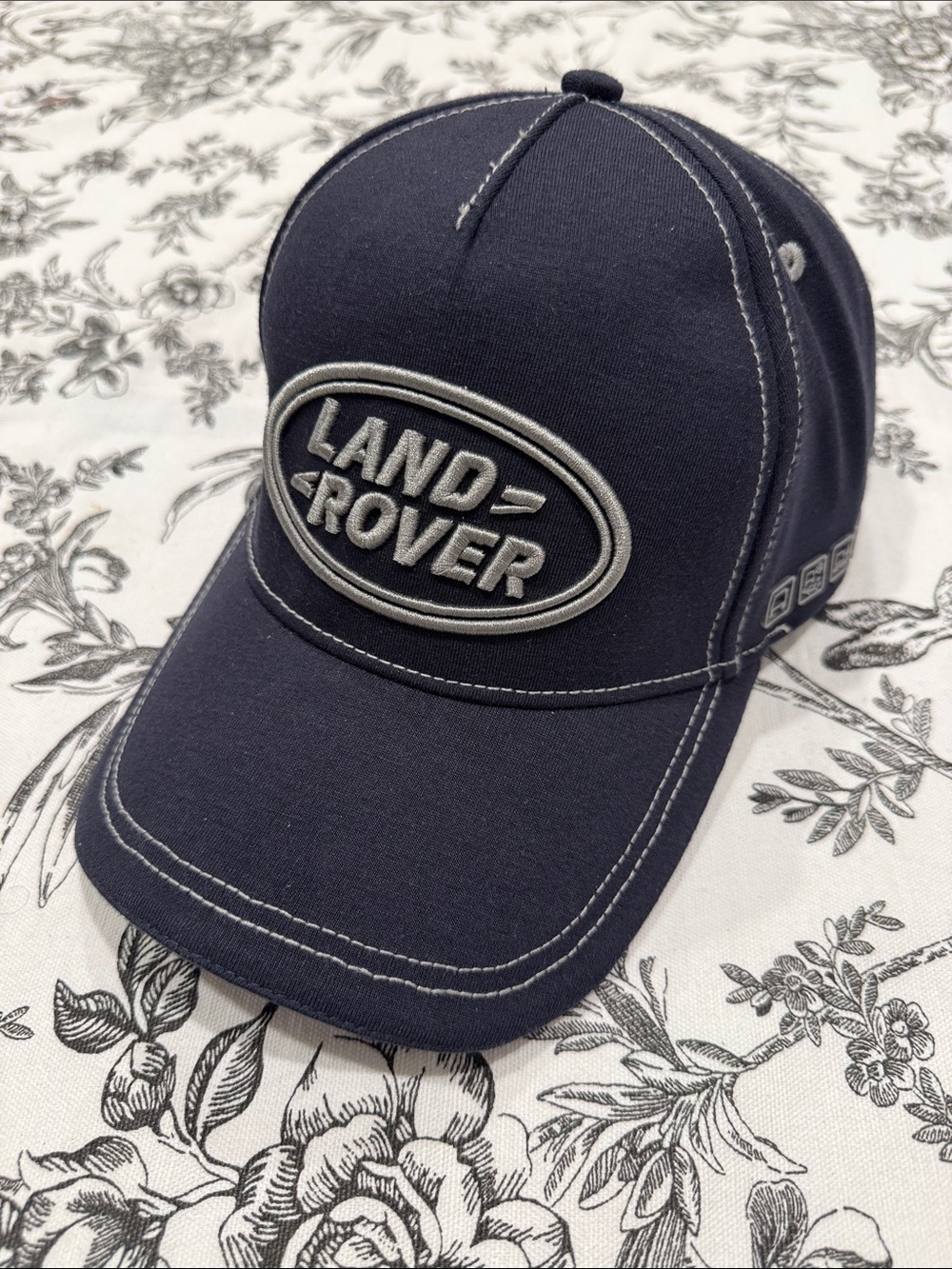 Navy Embroidered Land Rover Logo Baseball Cap